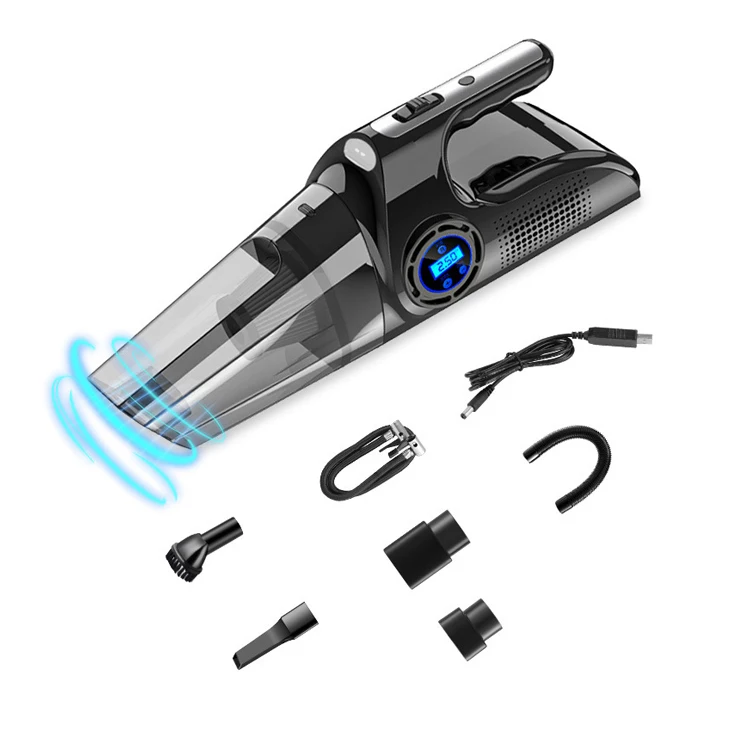 Wet and Dry Handheld Vacuum Cleaner Car Tire Inflators Pump Wireless Car Vacuum Cleaner Air Pump