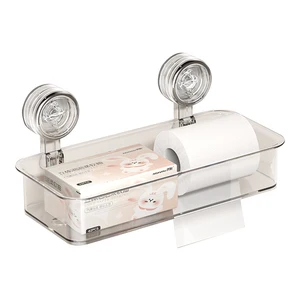 Wholesale Wall Mounted PET  Material Tissue Box Transparent Color Single Layer Tissue Paper Box