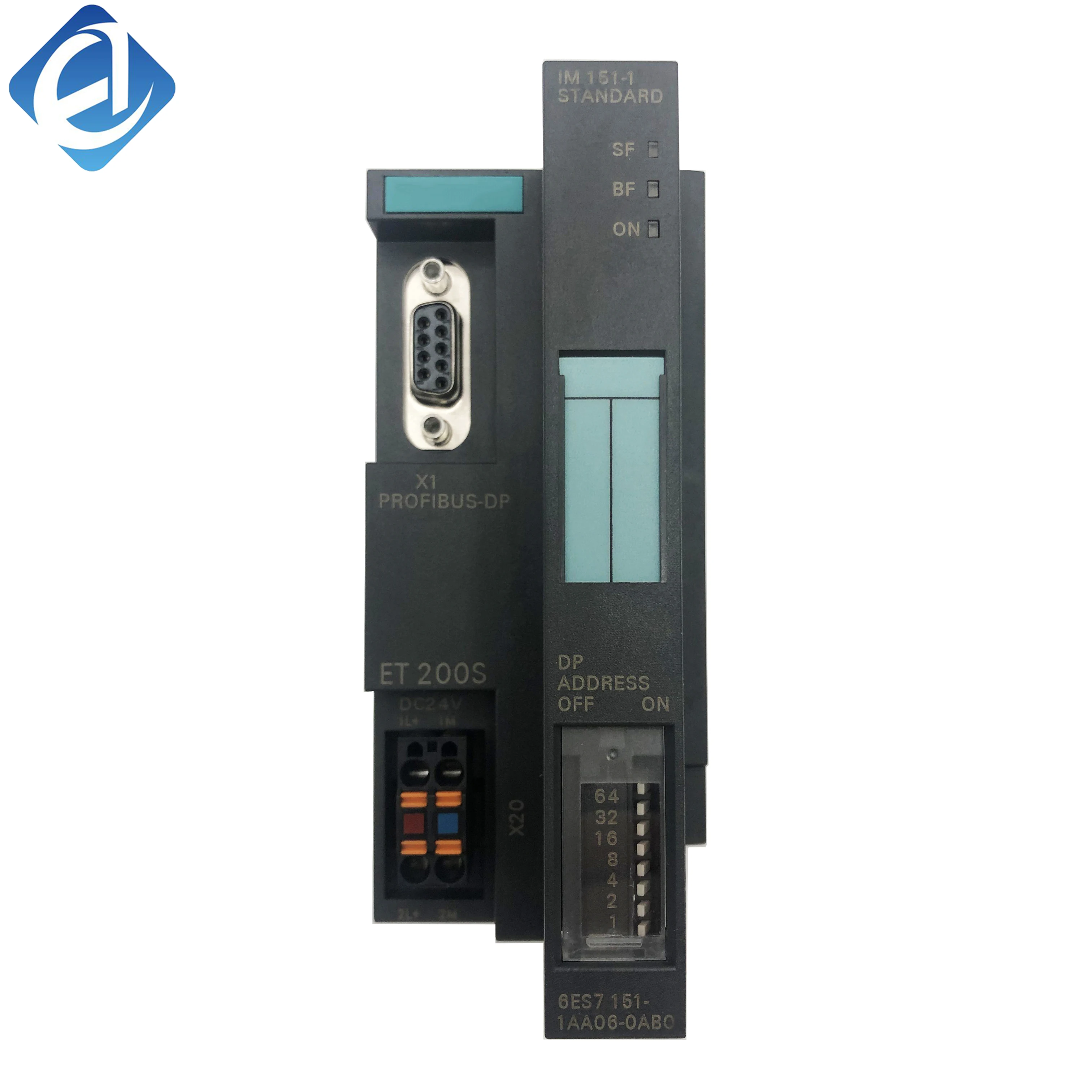 New Original 6ES7 151-1AA06-0AB0 6ES7151-1AA06-0AB0  ET200S IM151 interface module. Supports Profibus DP communication, stable remote I/O expansion, strong anti-interference performance, widely used in distributed industrial automation