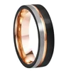 Rose Gold and black and silver 6mm