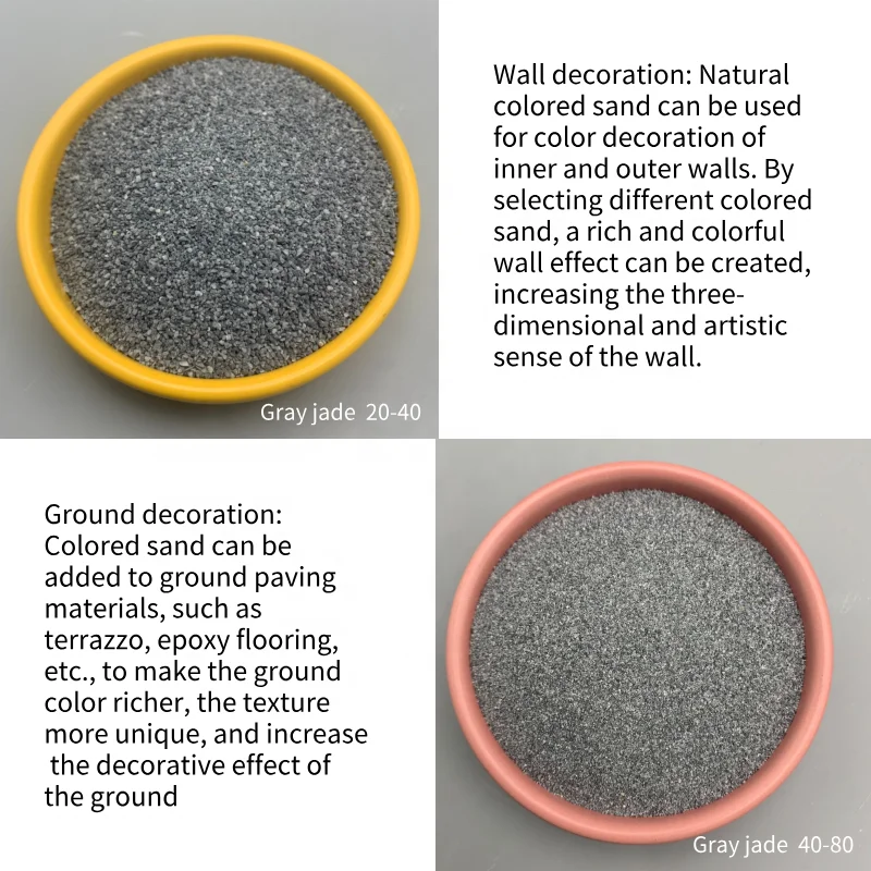 Natural Colored Sand for Terrazzo Mix and Decorative Wall Plaster or Textured Wall Coating Granite Crushed Sand Colored Sand