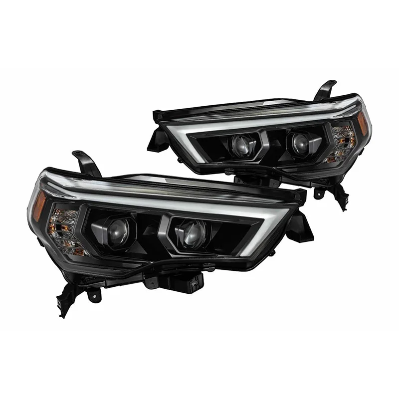 Black Headlamps LED headlights  head lamp for  Toyota  4 Runner 2014 to 2023