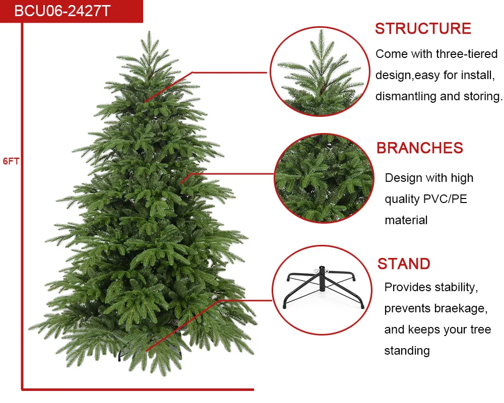 Wholesale Home Decoration Artificial Pe Christmas Tree Pvc Xmas Tree