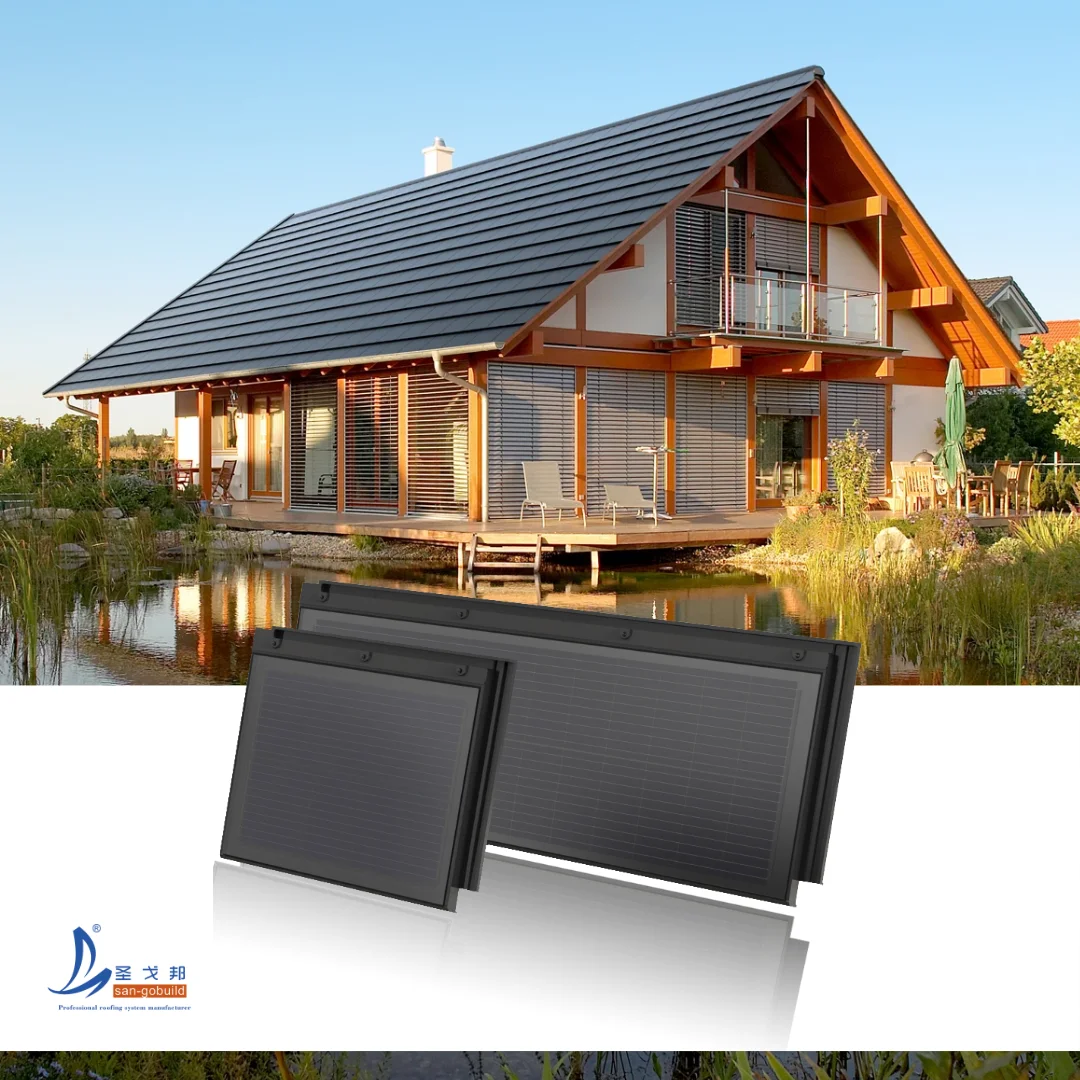 Sangobuild Roof Integrated Solar Roof Tile for Home Roof Generate Electricity for Supermarket Commercial Mall Industrial Use