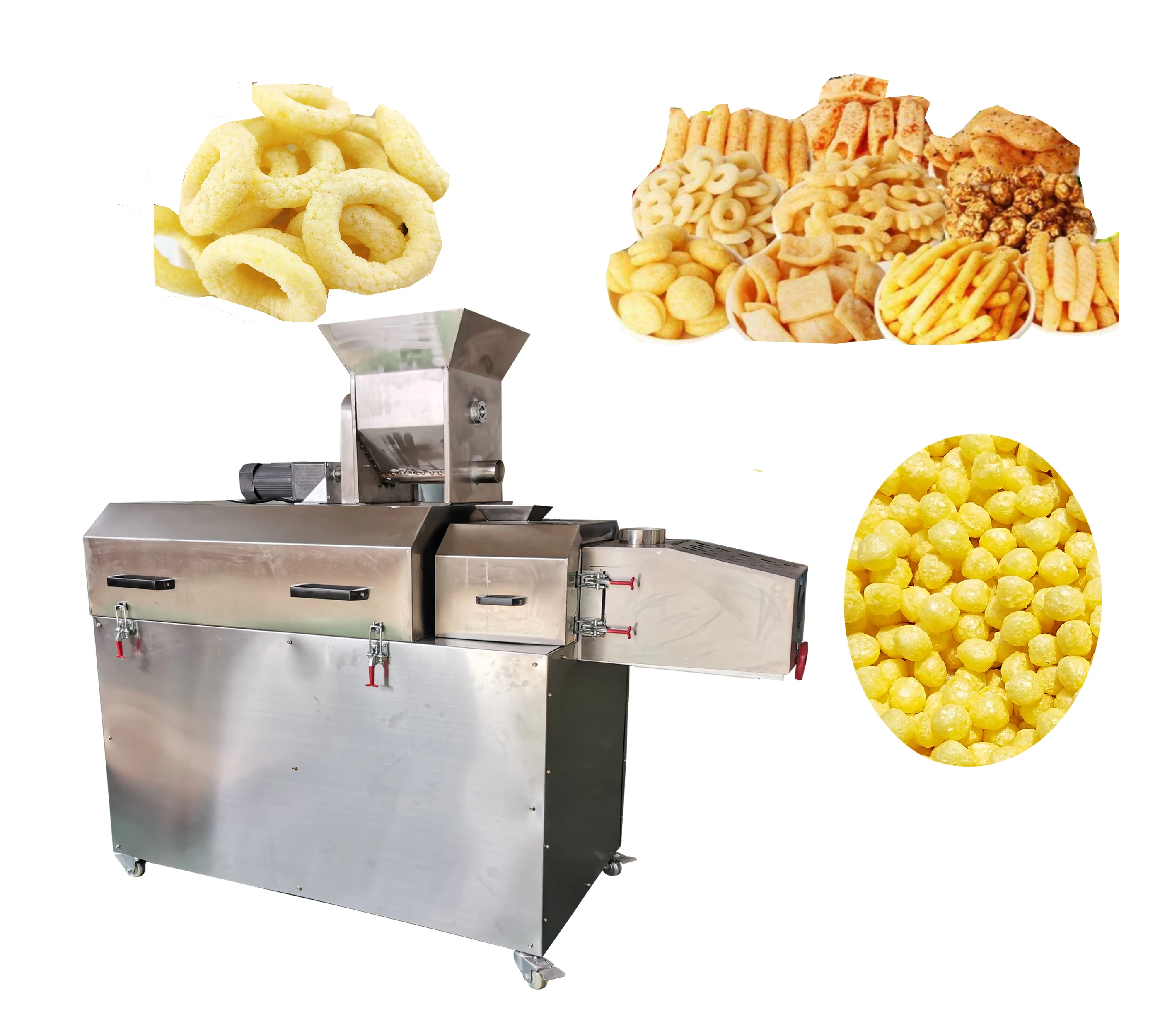 Máquinas de Snacks de Maíz para Fábricas de Alimentos Extrusora de Maíz Máquinas para la Fabricación de Productos Granulares