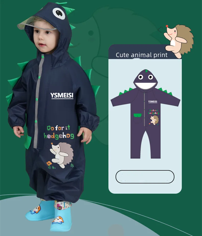 2022 Hot Sale Impermeable EVA Hooded  Rain Gear for Children