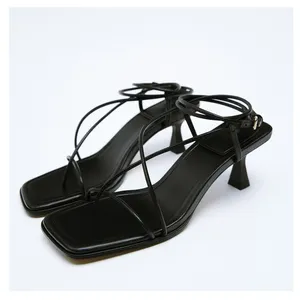 Custom Pointed Head square Heel Designer Shoes Sandals for Women and Ladies High Heels Luxury Occupation Femmes Fashion