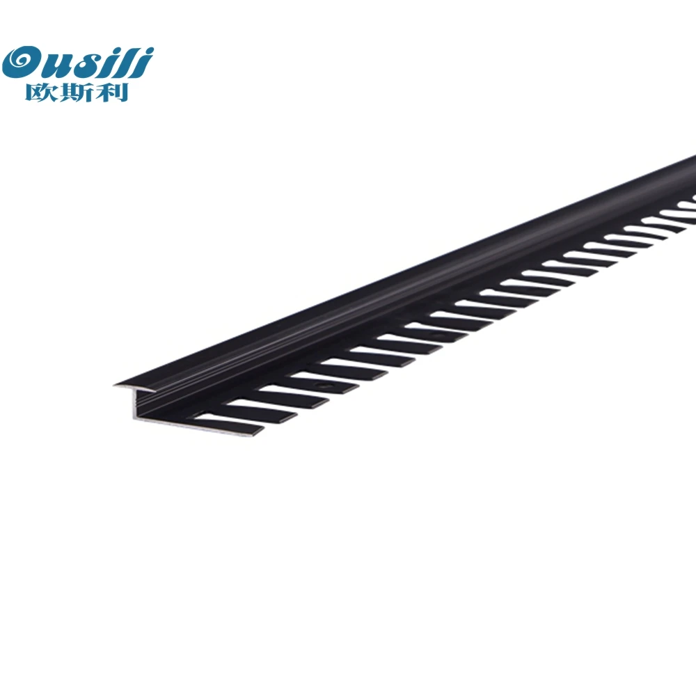 Tiling Trims for Wall  Interior Cutting Floor Accessories Black Aluminum Profile Balcony Thin Tiles Tiling Trims