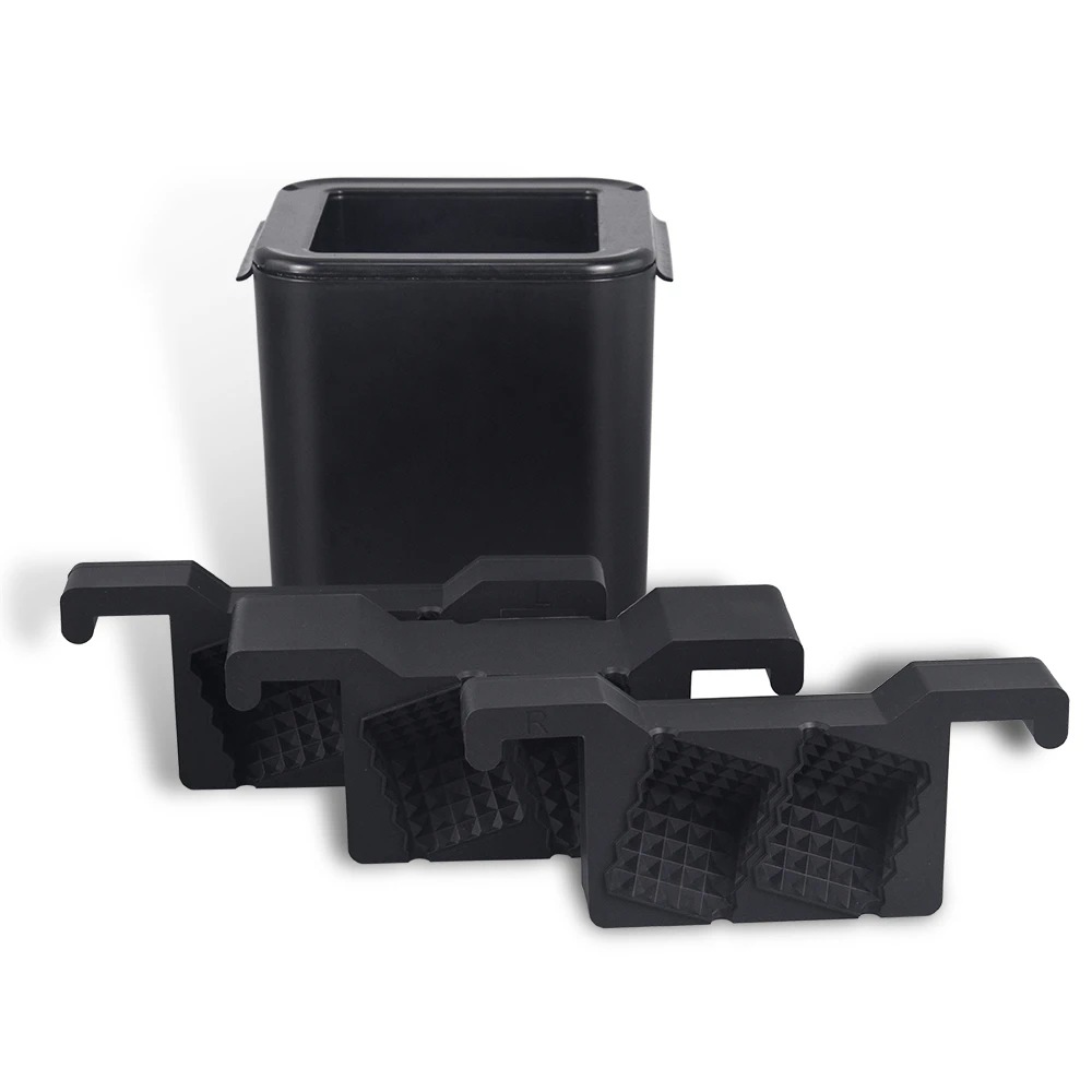 Multiple Side Clear Ice Cube Prism Shaped Clear Ice Cube Maker Mold 4 Cavity Clear Ice Cube Tray With Stock Black Box