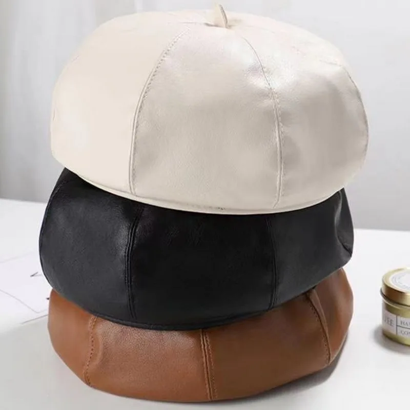 Для женщин с закруглёнными краями и пуговицей сверху козырек таксист берет шляпу