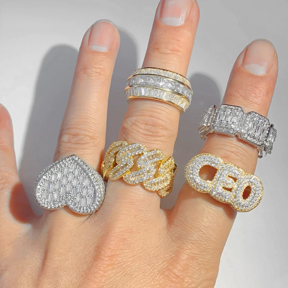 Set Anelli Uomo JeryWe Placcati Oro - Anelli Sigillo Regolabili Con Simboli Fortuna - Foto 4