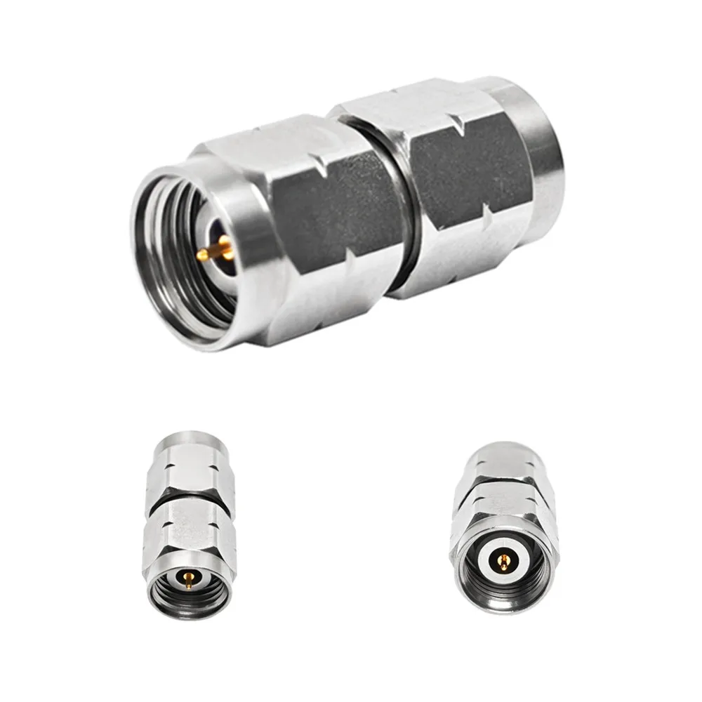 Short Style Rf Connector Stainless Steel 2.4 mm Male to 2.4 Male  Plug RF Application Converter Adapter Adaptor
