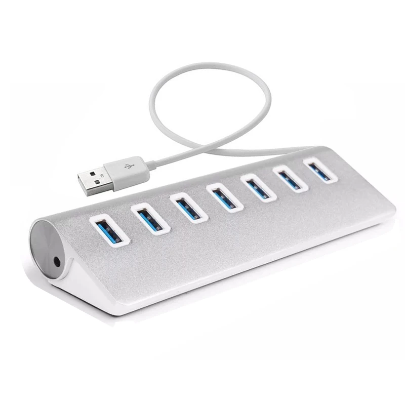 Высокоскоростной USB-концентратор 5 Гбит/с 7 портов разветвитель мультипорт для ноутбука 3