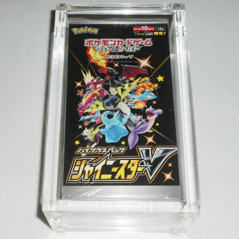 Japanese Pokemon Acrylic Case Magnetic Open Lid Booster Box for Pokemon  Card Displays