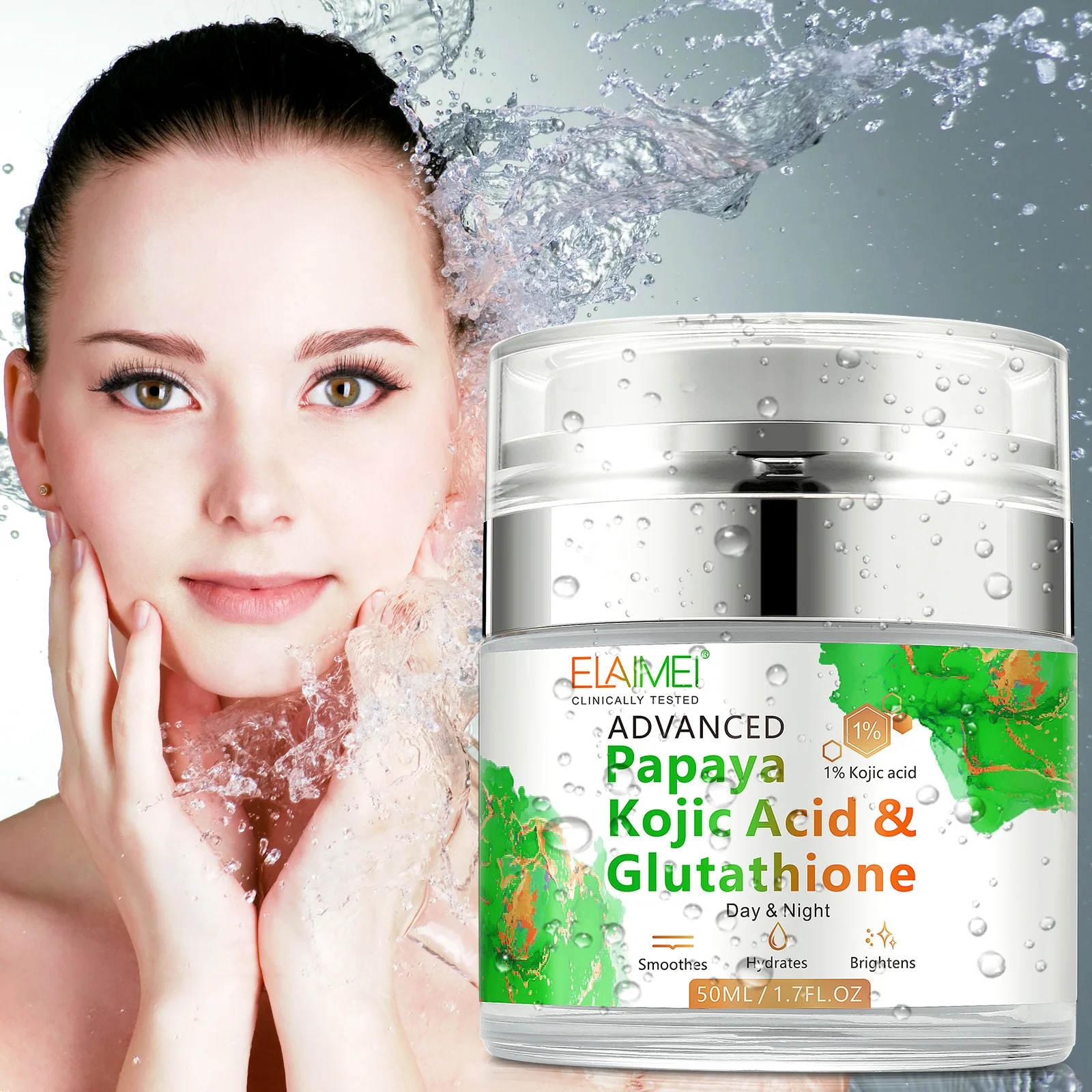 papaya kojic acid glutathione cream Facial Cream Papaya Kojic Acid Shea Butter Glycerin Moisturizing Hydration  Anti-wrinkle Nourishing Repair Whitening Fine Lines