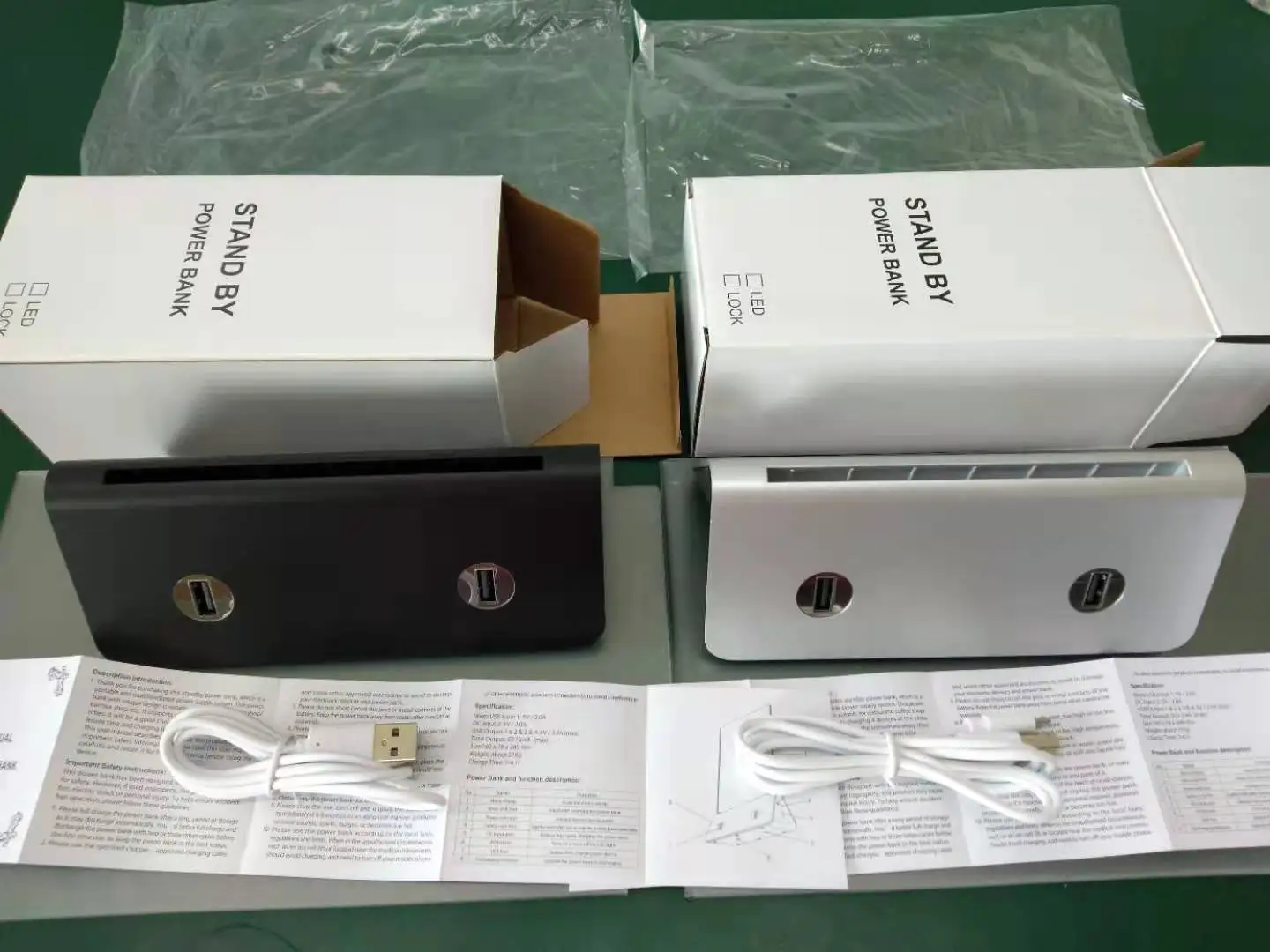 Table Led Menu Holder Power Bank 10000mah Mobile Phone Charger