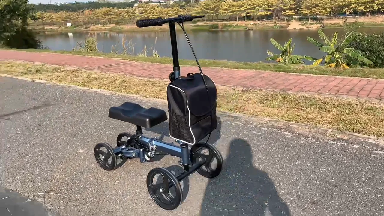 Lightweight Adjustable Steerable Knee Walker For Broken Leg Knee Walker