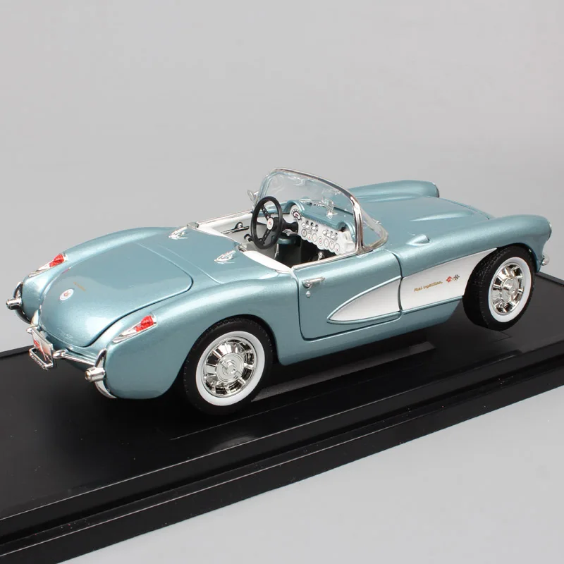1 to 18 Large Scale 1957 Khevrolet Korvette C1 Classic Sports Car Simulation Static Model Road Hawk