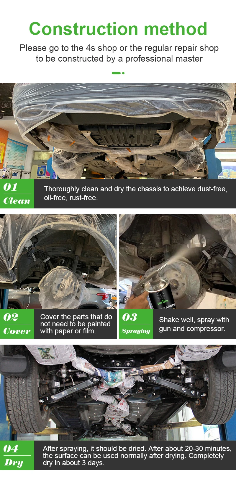 New Design Rapid Drying Anti Rust Car Chassis Undercoating Spray Anti