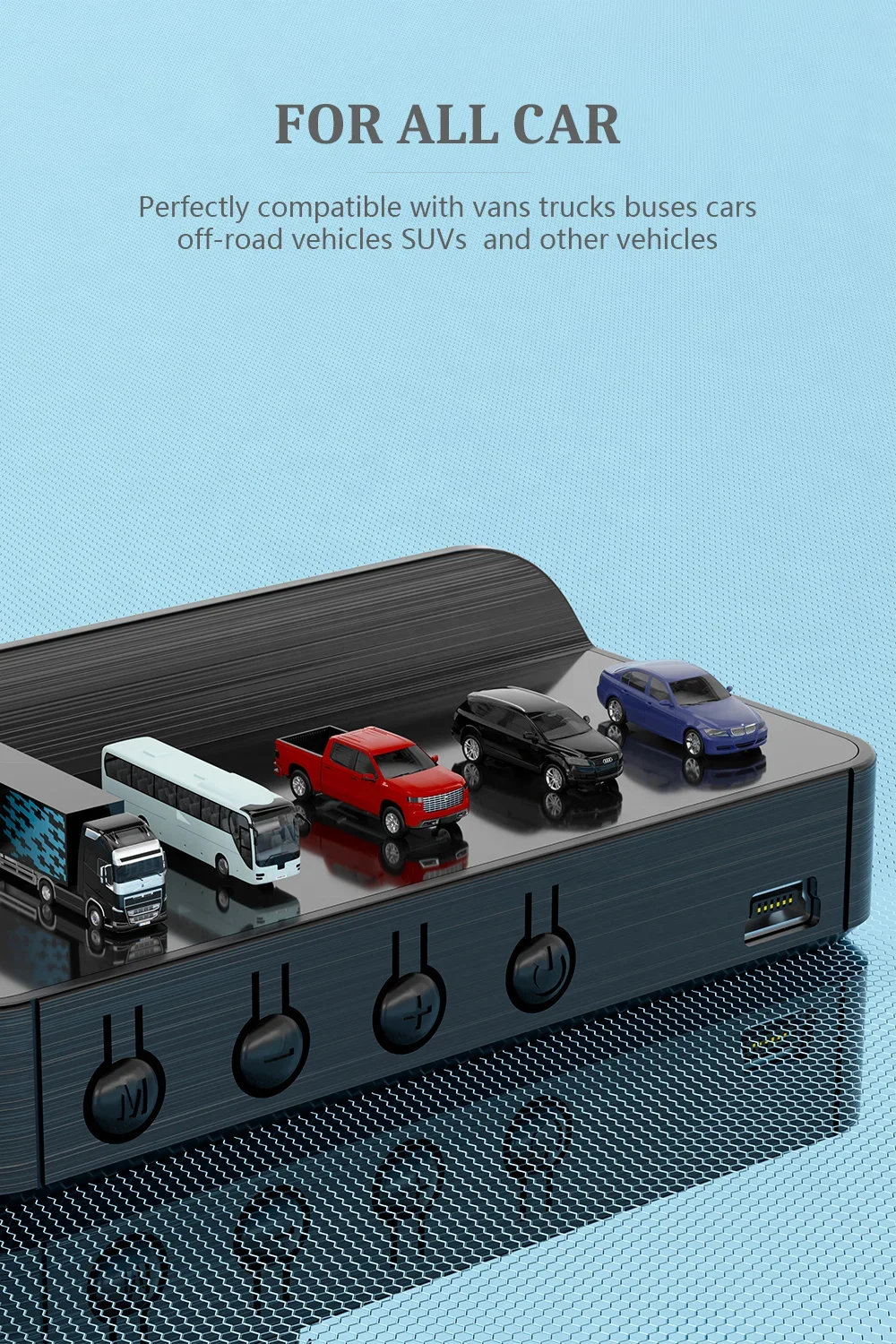 WiiYii M3 Factory Car HUD Windshield Window Display Speed Water Temperature Speed Heads up Display OBD2 for Vehicles