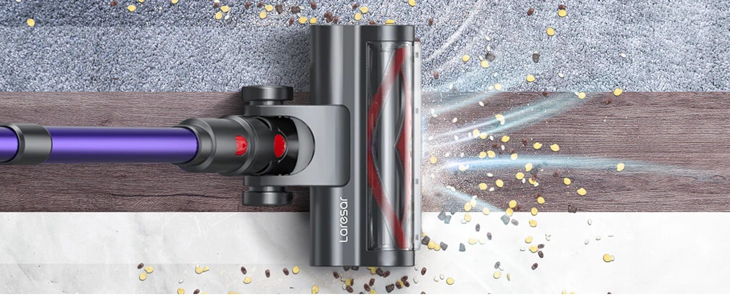 Laresar Cordless Stick Vacuum Cleaner 33kpa/400w With Stepless Speed