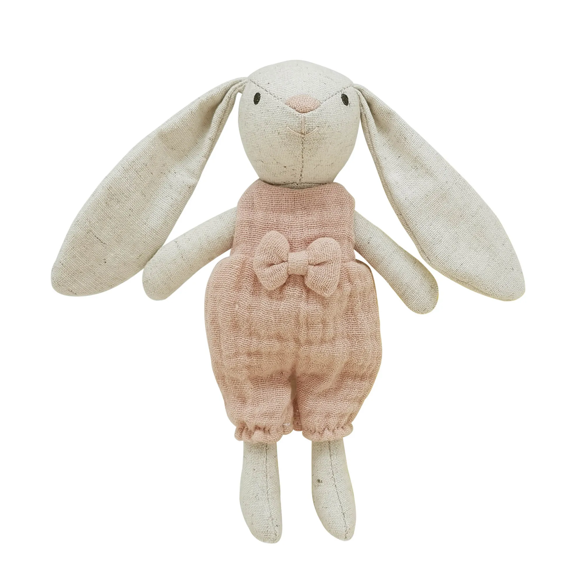 Mini Rabbit Toy Eco-friendly Linen Christmas Mini Rabbit Plush Toy for Kids