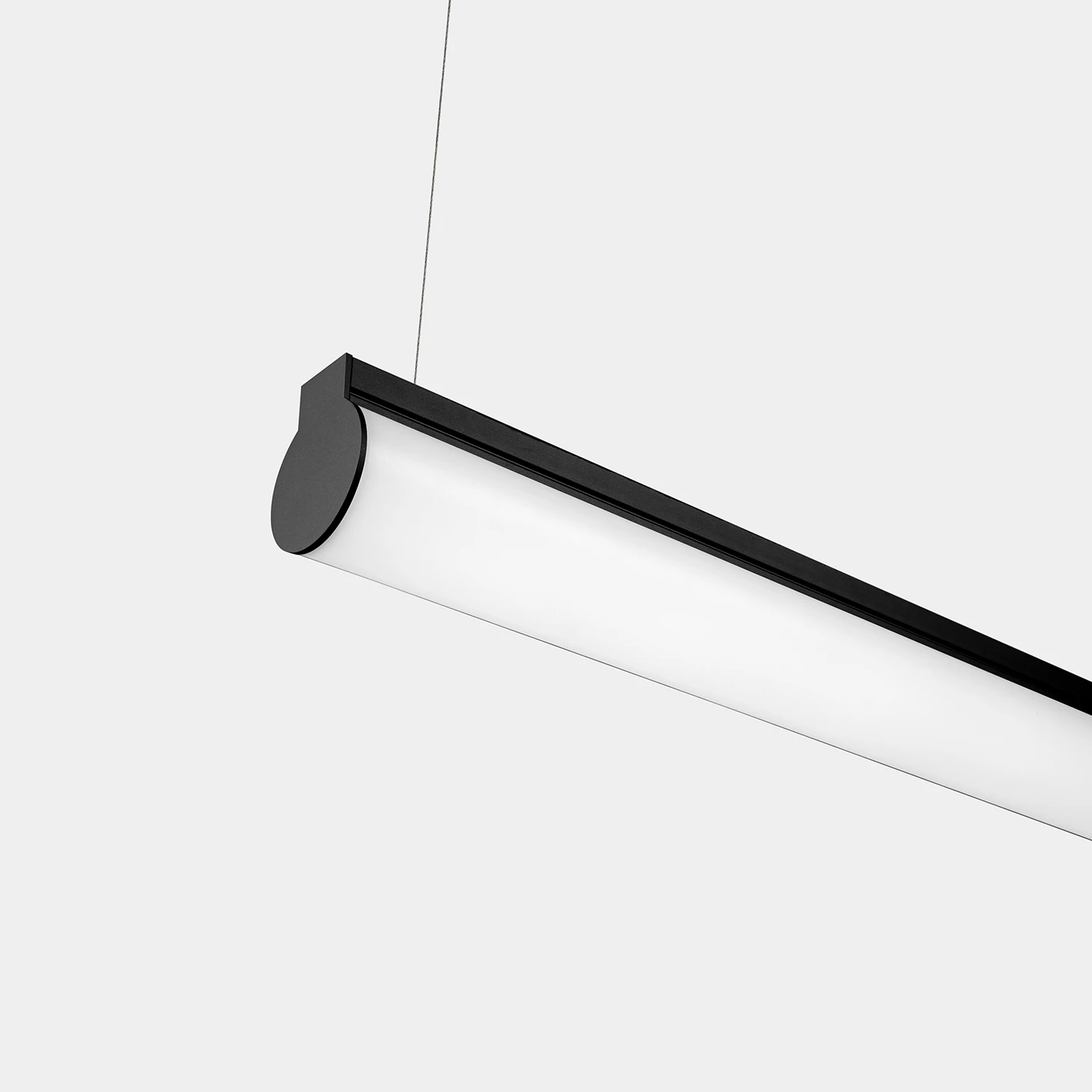 60mm Diameter Round Light Tube with White Acrlyic Lens 360 Degree Illumination Architectural Led Linear Lighting