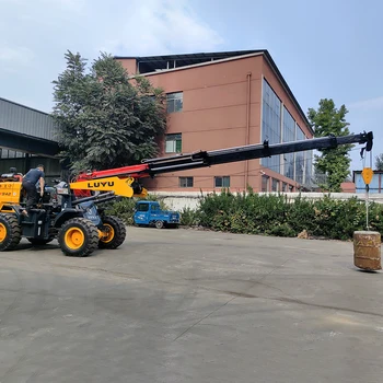 low price for sale multifunctional off-road crane use for 3 ton 4ton loader crane with Various lengths of lifting arms