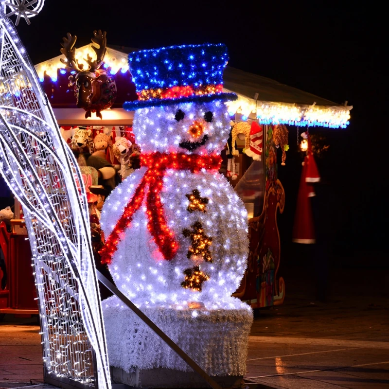Led屋外装飾クリスマス鉄骨フレーム雪だるま3DLed彫刻モチーフ Led屋外装飾クリスマス鉄骨フレーム雪だるま3DLed彫刻モチーフ