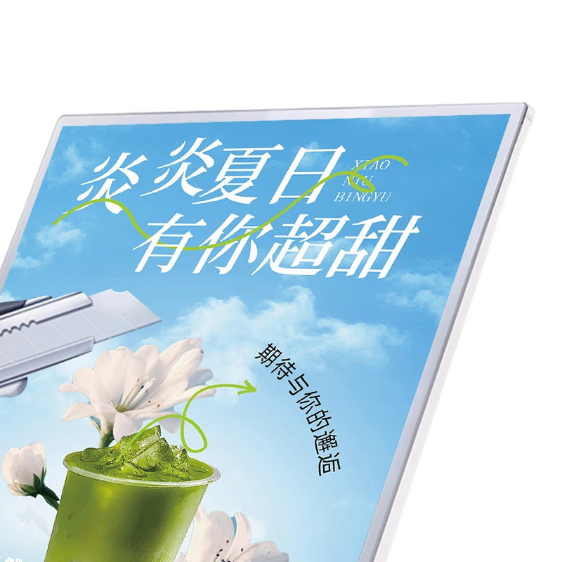Led Ultra Slim Light Box A1 A2 A3 A4 Aluminum Picture Poster Frame Tempered Glass Advertising Light Box