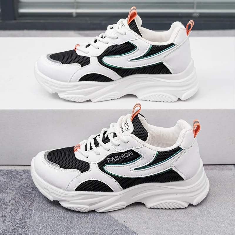 Hot Sale High Quality Chunky Sneakers for Women Vulcanize Shoes Casual  Fashion Dad Shoes Platform Walking White Sneakers