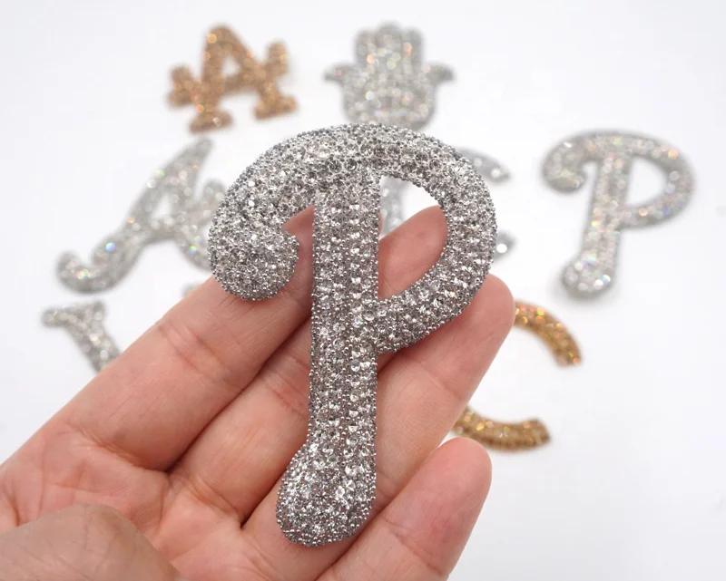 Rhinestone Applique Monogram Letter B | Clear | 3.5in