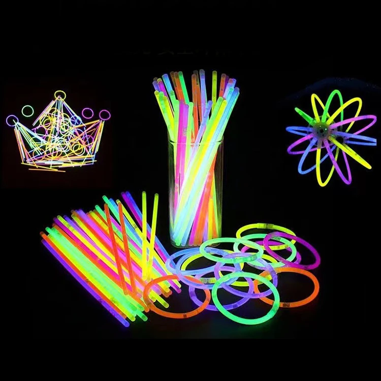 Новинка Детские легкие товары для вечеринки Dj ночной клуб концертный фестиваль праздничное украшение неоновый цвет браслет рукоделия ожерелье светящиеся игрушки