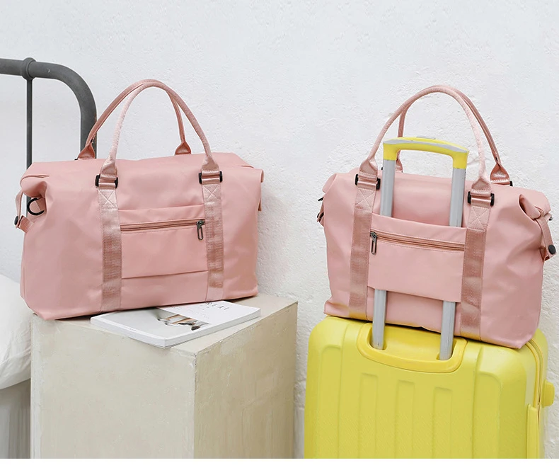 Folding Carryon Duffle Bag Foldable Nylon Zipper Waterproof Travel