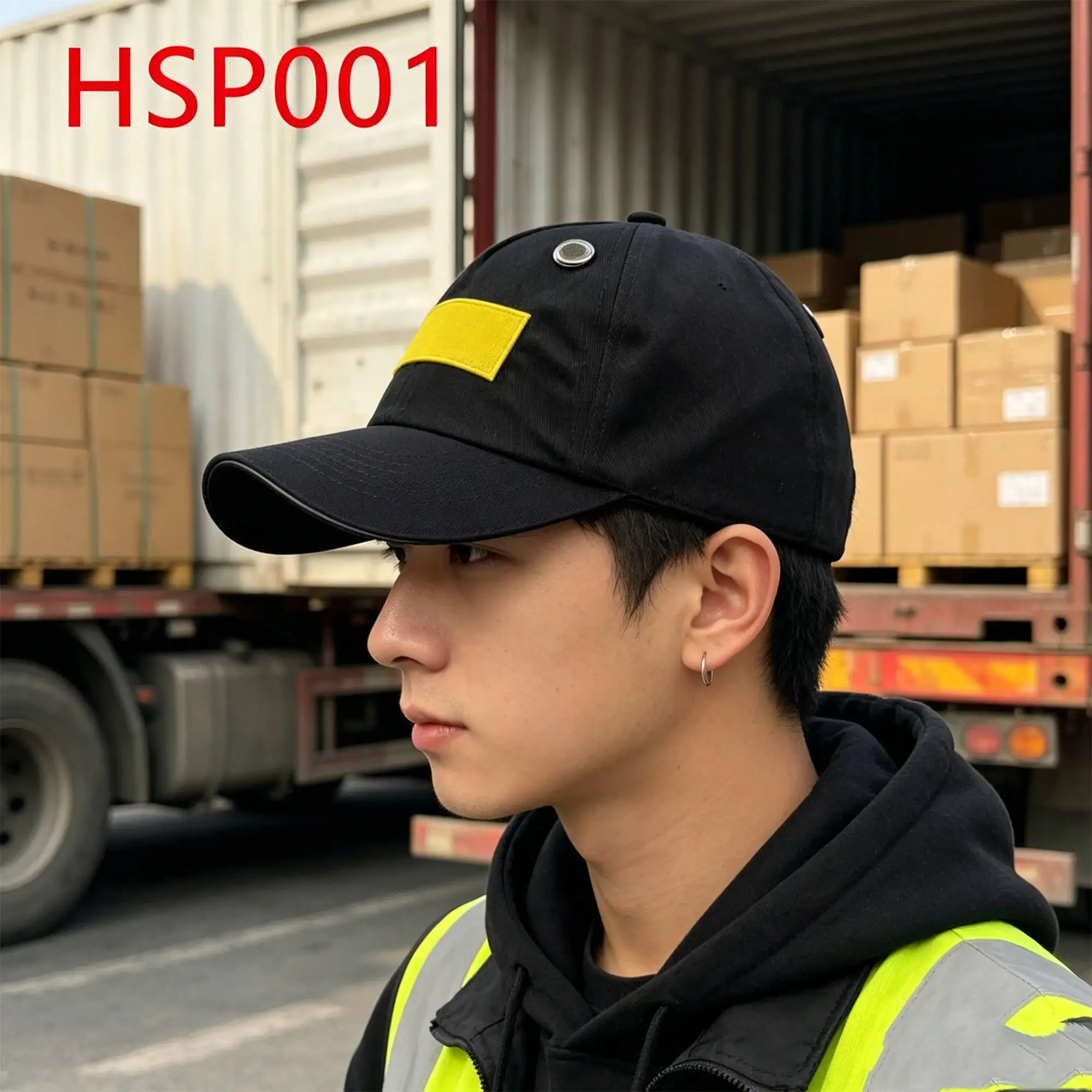 ZYF,Logistics Hub Customized logo Black Bump Caps with Adjustable Vents Robust Impact Resistance Work Helmet for Sale HSP001