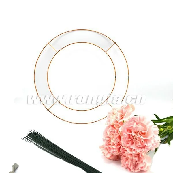 14 Inches DIY Crafts Metal Wire Wreath Frame Double Rail Wreath