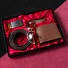 6-piece curry set-wallet auto buckle-head belt-sunglasses-key ch