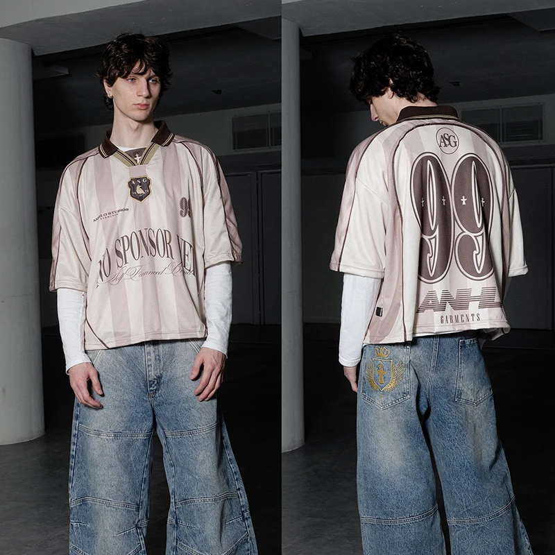 Custom Embroidery Polo Shirt with Breathable Mesh in XXS-5XL Custom Size for Casual Wear