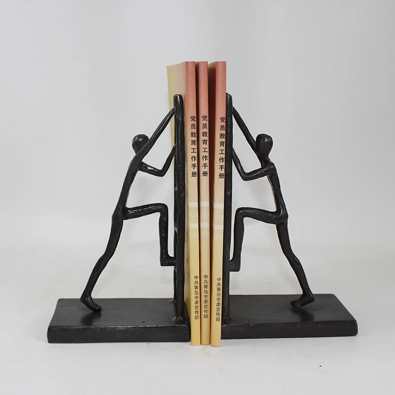Custom Wholesale Modern Home Art Decoration Cast Iron Bookend Human