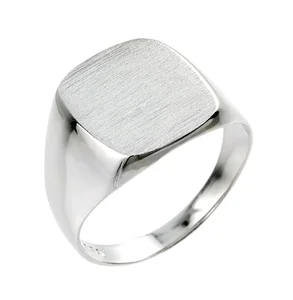 Simple Women's Finger Jewelry Custom Blank Engravable 925 Sterling Silver Ring-men Signet Ring