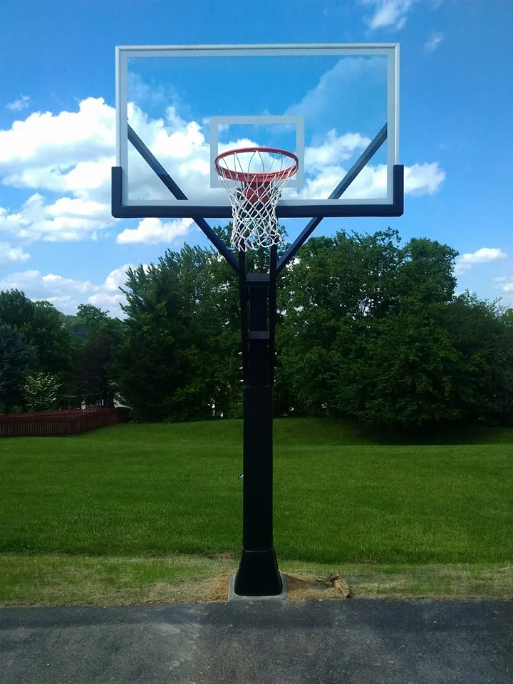 Professional Outdoor Inground Playing Basketball Hoop Custom Adjustable