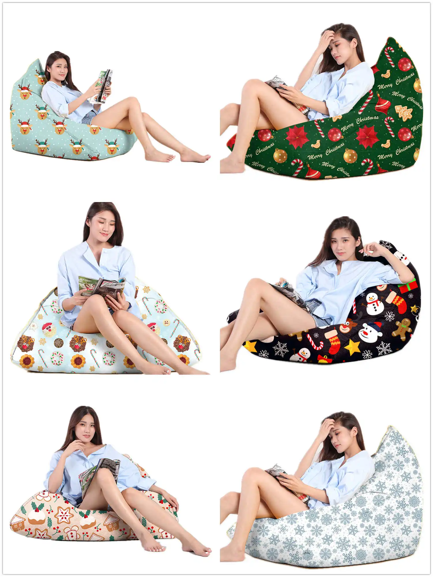 Cheap Outdoor Bean Bag Sofa Set Triangle Sleeper Chaise Kids Beanbag