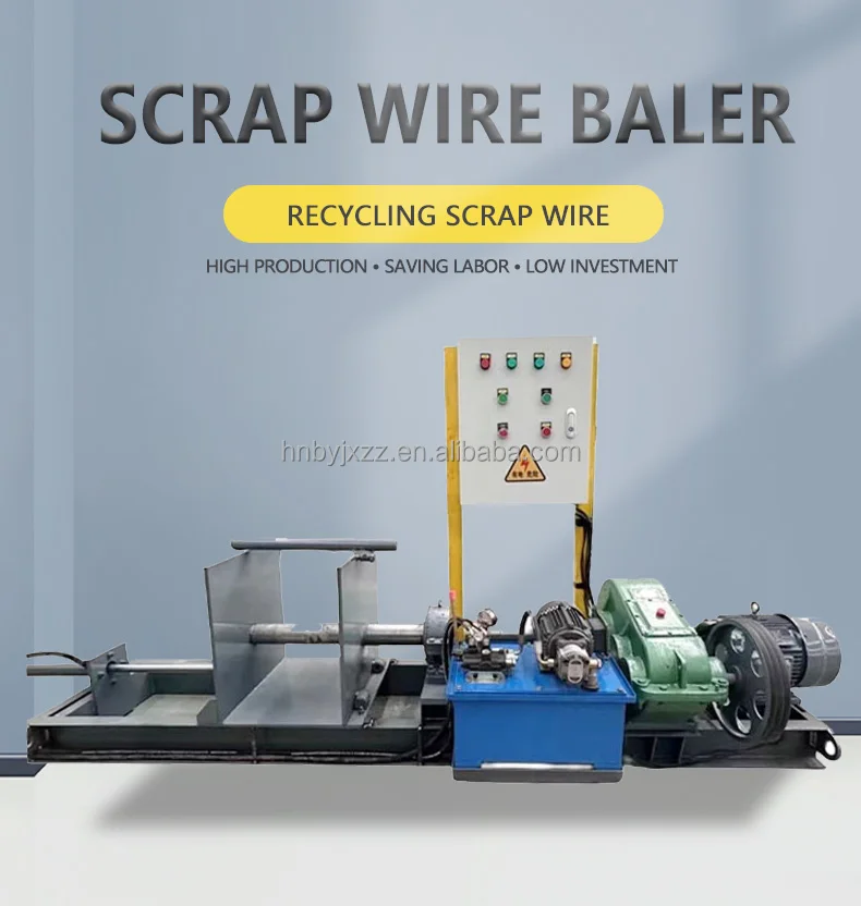Tire Hairline Baler Waste Wire Rope Baler Rotary Furnace Hairline Baler ...