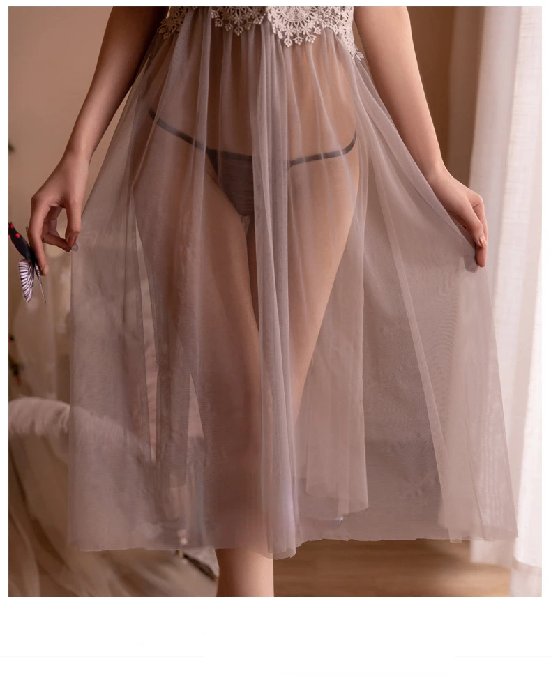 Transparent Lace Nighty for Girls & Women Free Size main image 1