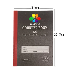 Popular 21x29cm Counter Book Wholesale Custom Design 192P Hard Cover Notebook for  Namibia Market School Supplies