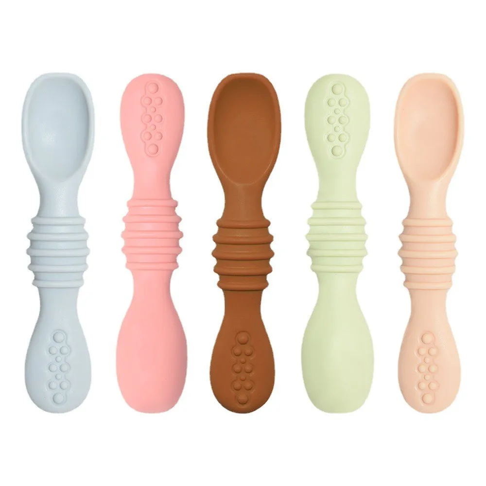 Food Grade BPA Free Soft Teething Spoon Silicone Baby Teether