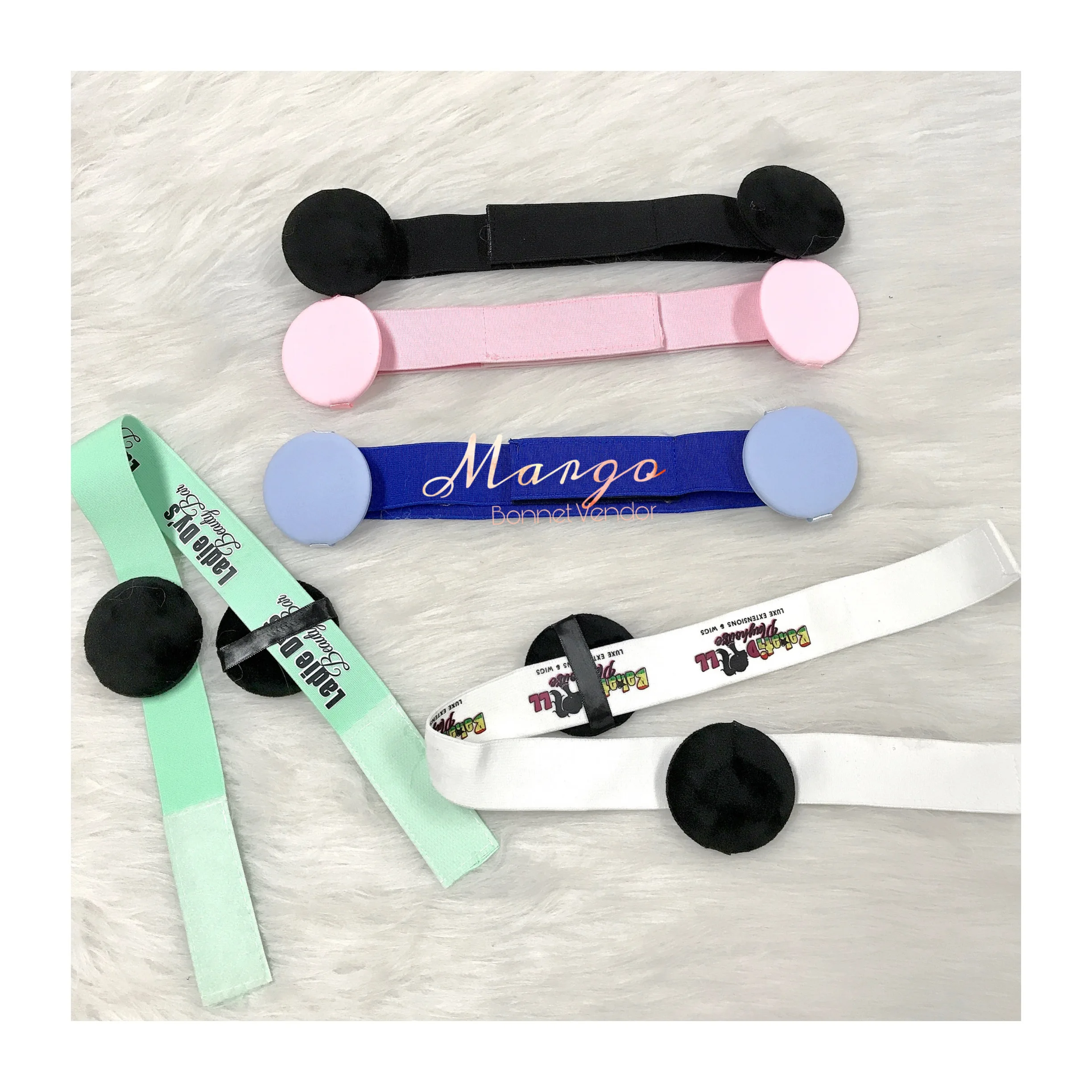 Пользовательский логотип Кружева плавкие ленты с защитой ушей для женщин парик плавкий девочек резинка