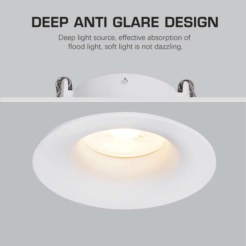 TOSEO Customized Recessed Anti-Glare Waterproof Bathroom Led  GU10 Downlights Ip65 Down Lights