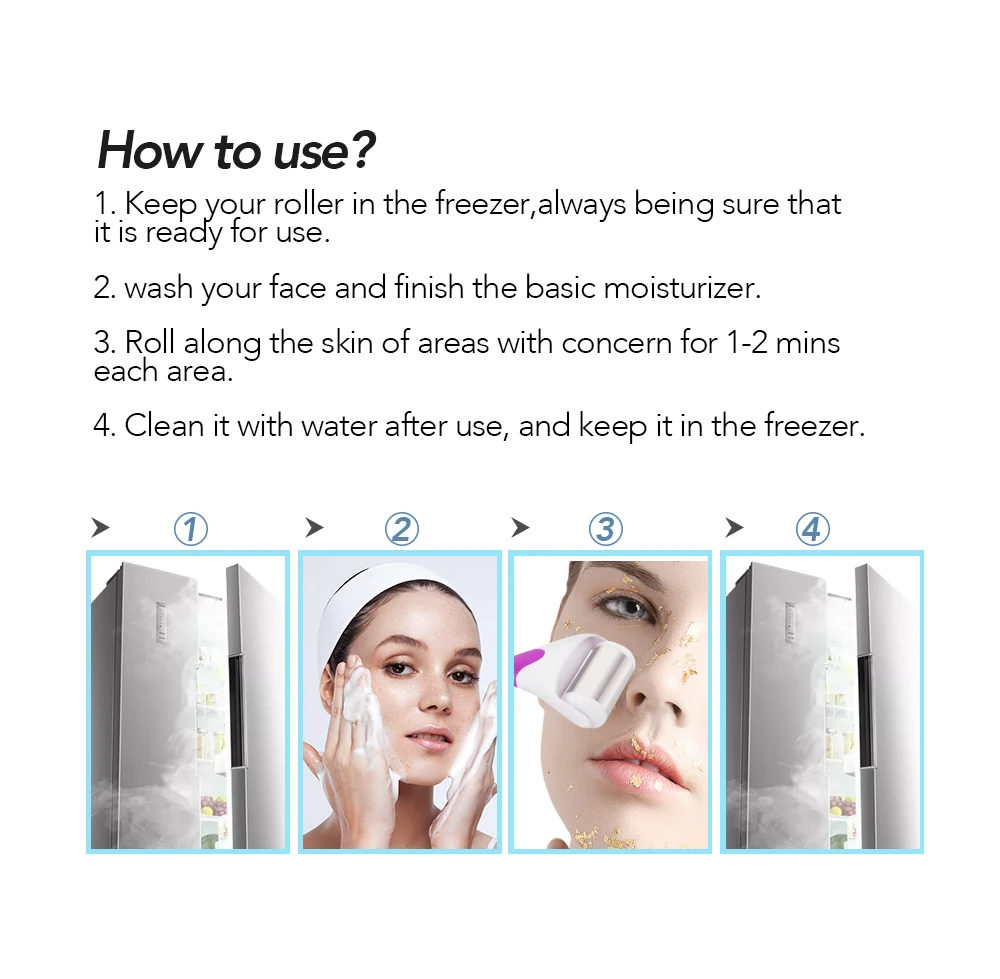 DRS 6 in 1 Derma Roller Set Dermaroller Kit with Ice Roller