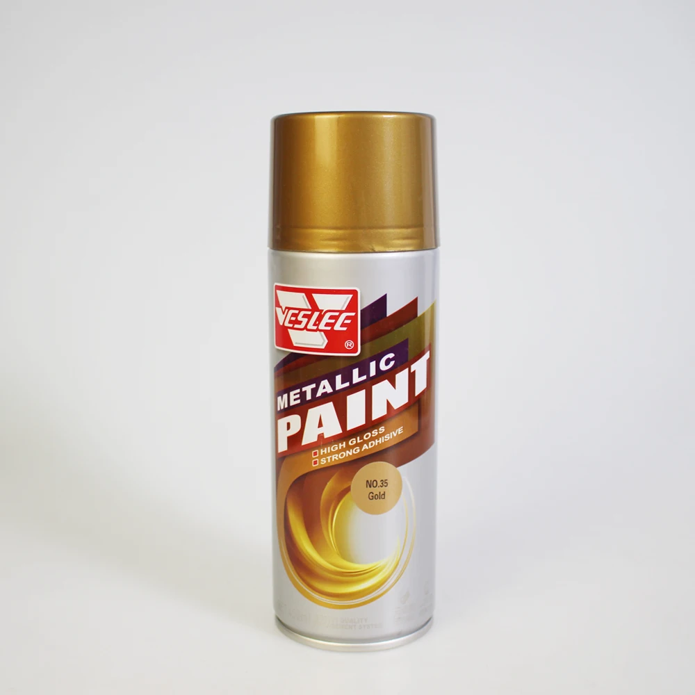 High Quality 450ml Non-toxic Full Paint Film Matt Gold Spray Paint